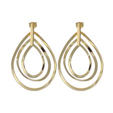 ORECCHINO PENDENTE GOCCIA MULTIFILO IN ARGENTO 925°/°°