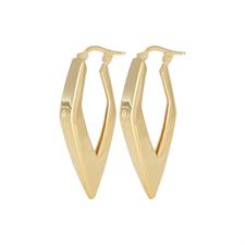 ORECCHINO PENDENTE ACCOPPIATO SIMIL CERCHIO ROMBO ARGENTO 925°/°°