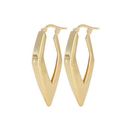 ORECCHINO PENDENTE ACCOPPIATO SIMIL CERCHIO ROMBO ARGENTO 925°/°°