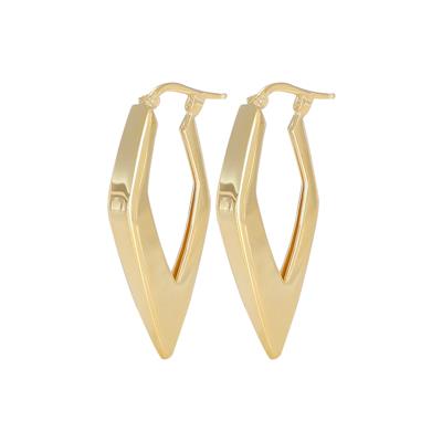 ORECCHINO PENDENTE ACCOPPIATO SIMIL CERCHIO ROMBO ARGENTO 925°/°°