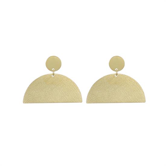 ORECCHINO PENDENTE TONDO E MEZZO TONDO SATINATO ARGENTO 925°/°°