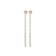 ORECCHINO PENDENTE TENNIS CON MOP 3MM IN ARGENTO 925°/°°