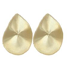 ORECCHINO LOBO GOCCIA MEDIA SATINATA IN ARGENTO 925°/°°