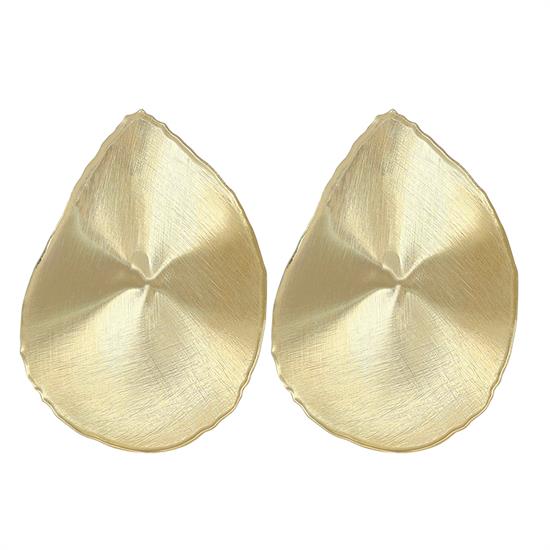 ORECCHINO LOBO GOCCIA MEDIA SATINATA IN ARGENTO 925°/°°