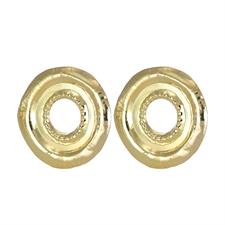 ORECCHINO LOBO TONDO BIG LAVORATO CENTRO VUOTO ARGENTO 925°/°°