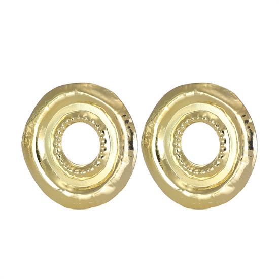 ORECCHINO LOBO TONDO BIG LAVORATO CENTRO VUOTO ARGENTO 925°/°°