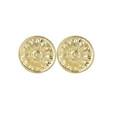 ORECCHINO LOBO TONDO LASTRA GIRASOLE IN ARGENTO 925°/°°