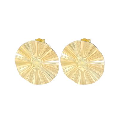 ORECCHINO TONDO RAGGI LAVORATO IN ARGENTO 925°/°°