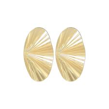 ORECCHINO OVALE RAGGI LAVORATO IN ARGENTO 925°/°°