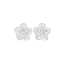 ORECCHINO FIORE MULTI PETALI ZIRCONATO IN ARGENTO 925°/°°