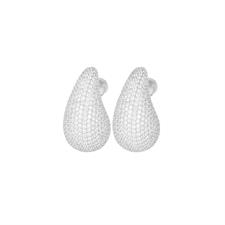 ORECCHINO GOCCIA MAXI ZIRCONATA IN ARGENTO 925°/°°