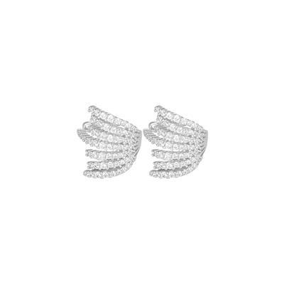 ORECCHINO EARCUFF MULTIFILO FASCIA ZIRCONATO IN ARGENTO 925°/°°