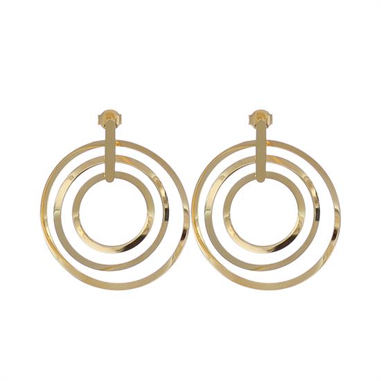 ORECCHINO PENDENTE TONDO MULTIFILO IN ARGENTO 925°/°°