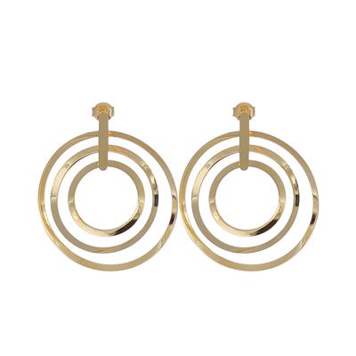 ORECCHINO PENDENTE TONDO MULTIFILO IN ARGENTO 925°/°°