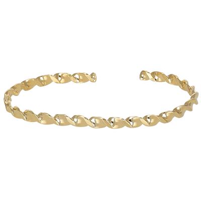 BRACCIALE MANETTA TORCHON PIATTA IN ARGENTO 925°/°°