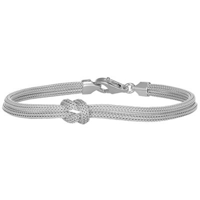 BRACCIALE CATENA SPIGA CON NODO IN ARGENTO 925°/°°