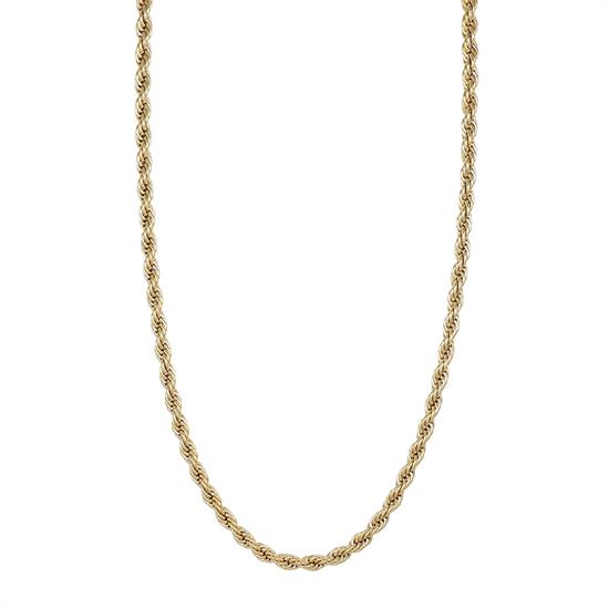 CATENA FUNETTA DORATA MM5 IN ACCIAIO