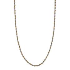 CATENA FUNETTA MM4 BICOLOR ORO IN ACCIAIO