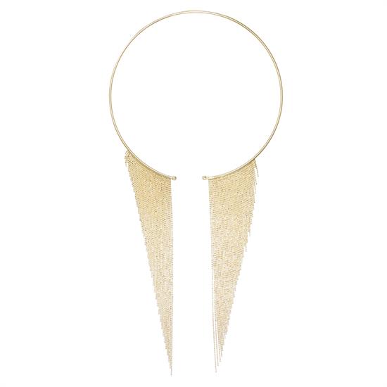 COLLANA RIGIDA CON PALLINI DIAMANTATI SCALARE IN ARGENTO 925°/°°