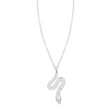 COLLANA ROLLO CON SERPENTE ZIRCONATO IN ARGENTO 925°/°°