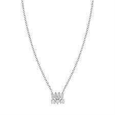 COLLANA ROLLO QUATTRO BAGUETTE COLOR CON ZIRCONI IN ARGENTO 925°/°°