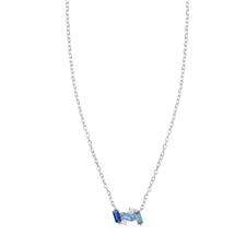 COLLANA ROLLO MULTI BAGUETTE ALTERNATE ZIRCONATI IN ARGENTO 925°/°°