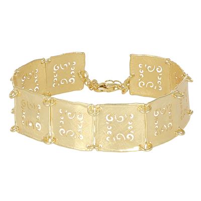 BRACCIALE BORBIDO QUADRATI SATINATI LAVORATI IN ARGENTO 925°/°°