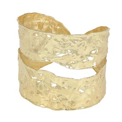 BRACCIALE MANETTA DOPPIO FILO MARTELLATO IN ARGENTO 925°/°°