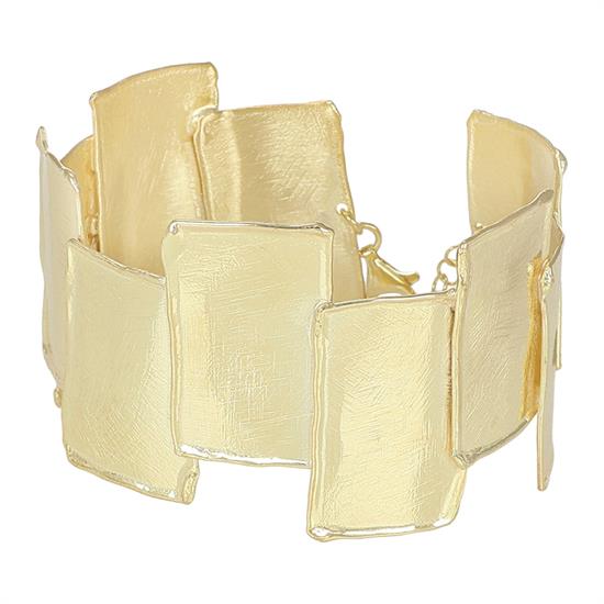 BRACCIALE MANETTA RETTANGOLI SFALSATI IN ARGENTO 925°/°°