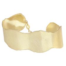 BRACCIALE MANETTA ONDULATA SATINATA CON REGOLAZIONE ARGENTO 925°/°°