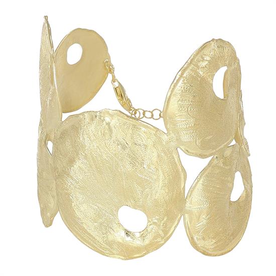 BRACCIALE MANETTA TONDI CON BUCHI SATINATO IN ARGENTO 925°/°°