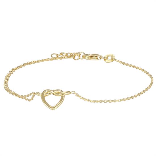 BRACCIALE CUORE CON NODO IN ARGENTO 925°/°°