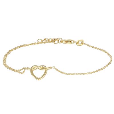 BRACCIALE CUORE CON NODO IN ARGENTO 925°/°°