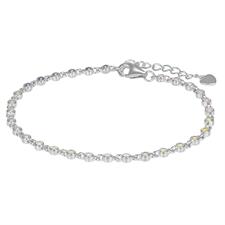 BRACCIALE MULTI TONDI CIPOLLINA 2MM ZIRCONATI SFUMATI ARGENTO925°/°°