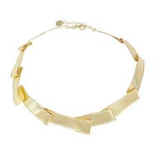 COLLANA RIGIDA PIEGHE SATINATA IN ARGENTO 925°/°°