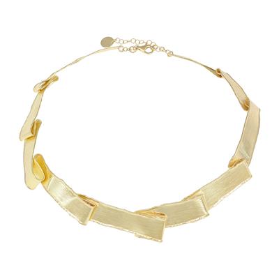 COLLANA RIGIDA PIEGHE SATINATA IN ARGENTO 925°/°°