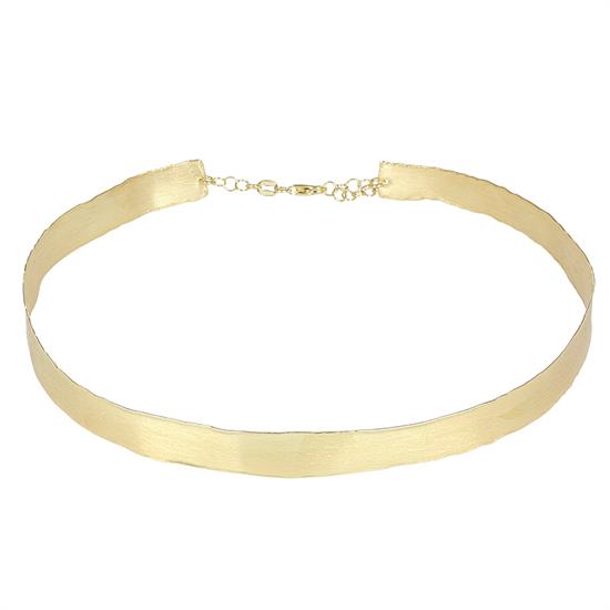 COLLANA RIGIDA 10MM SATINATA IN ARGENTO 925°/°°