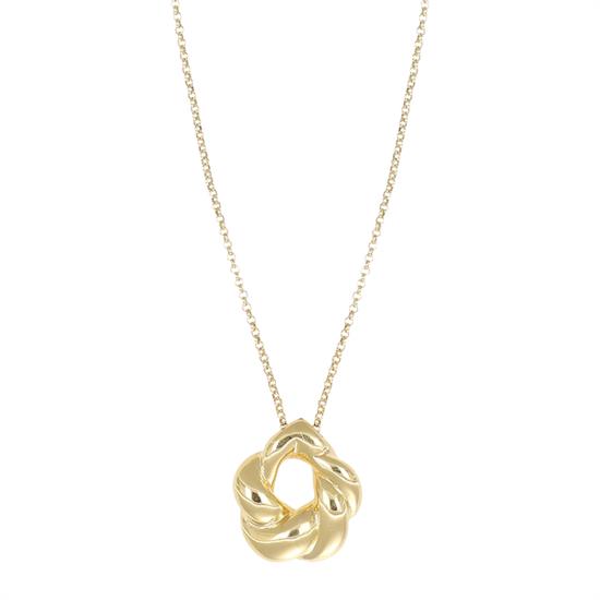 COLLANA ROLLO CON PENDENTE TRECCIA ELETTROFORMATURA ARGENTO 925°/°°