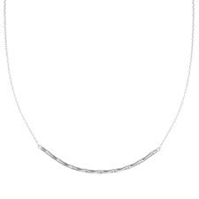 COLLANA BARRETTA CANNA DI BAMBU SEMIRIGIDA IN ARGENTO 925°/°°