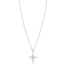 COLLANA CROCE CON ZIRCONI FORME MIX IN ARGENTO925°/°°