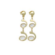 ORECCHINO RICCIOLI CON PIETRE IN ARGENTO 925°/°°