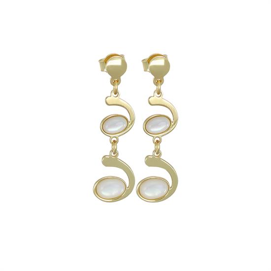 ORECCHINO RICCIOLI CON PIETRE IN ARGENTO 925°/°°