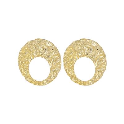 ORECCHINO TONDO MARTELLATO CON CULLA IN ARGENTO 925°/°°