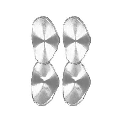 ORECCHINO DOPPIO OVALE SATINATO IN ARGENTO 925°/°°