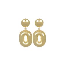 ORECCHINO PENDENTE OVALE IN ELETTROFORMATURA IN ARGENTO 925°/°°