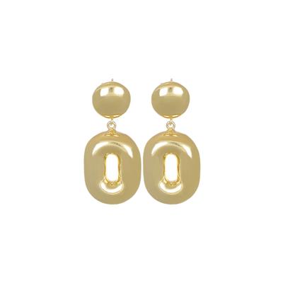 ORECCHINO PENDENTE OVALE IN ELETTROFORMATURA IN ARGENTO 925°/°°