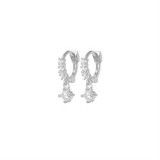 ORECCHINO MINI CERCHIETTO ZIRCONATO P.LUCE PENDENTE ARGENTO 925°/°°