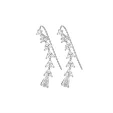 ORECCHINO EARCUFF MULTIFRECCE ZIRCONATE CON GOCCIA ARGENTO 925°/°°