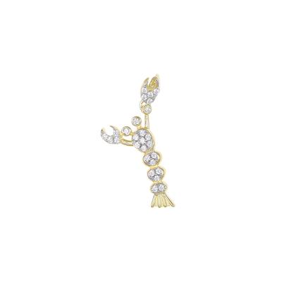 PENDENTE ARAGOSTA ZIRCONATA IN ARGENTO 925°/°°