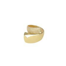 ANELLO CONTRARIE' LATO LISCIO E LATO DIAMANTATO IN ARGENTO 925°/°°